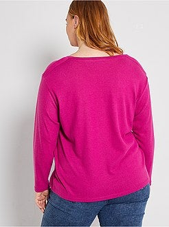 Camisola em malha 'peluche' - Kiabi