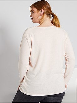 Camisola em malha 'peluche' - Kiabi