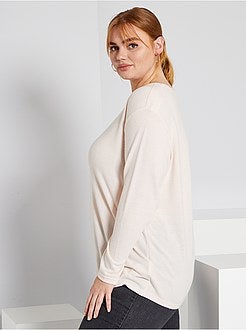 Camisola em malha 'peluche' - Kiabi