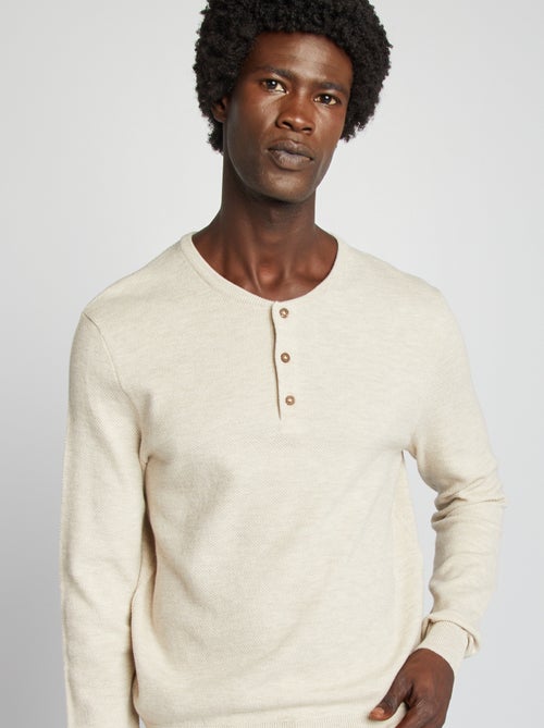 Camisola em malha piqué - Kiabi