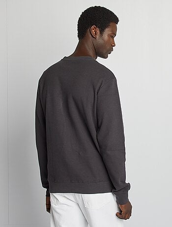 Camisola em malha piqué, gola redonda