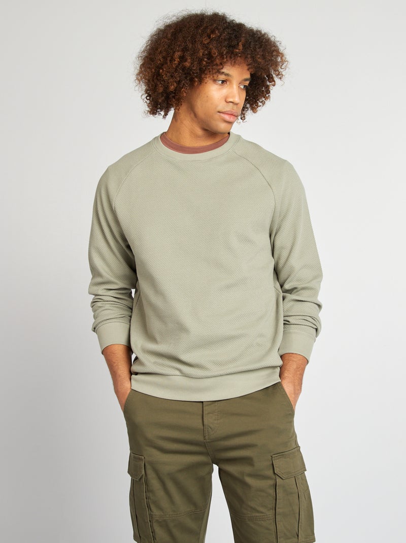 Camisola em malha piqué VERDE - Kiabi