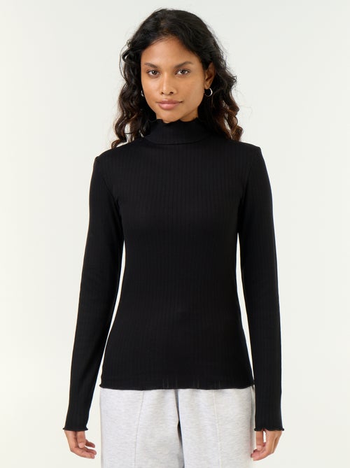 Camisola em malha pointelle - Kiabi
