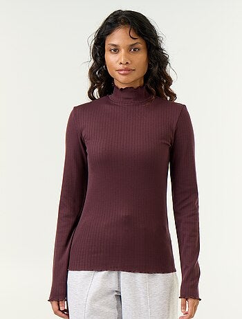 Camisola em malha pointelle