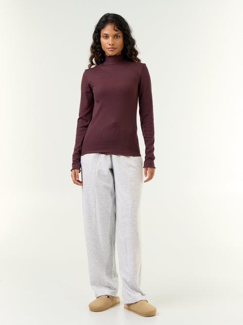 Camisola em malha pointelle - Kiabi