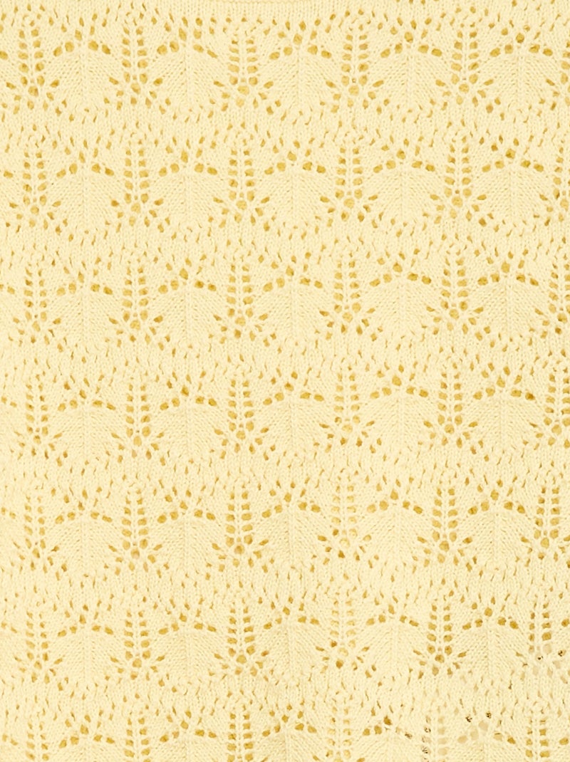 Camisola em malha rendada Amarelo - Kiabi