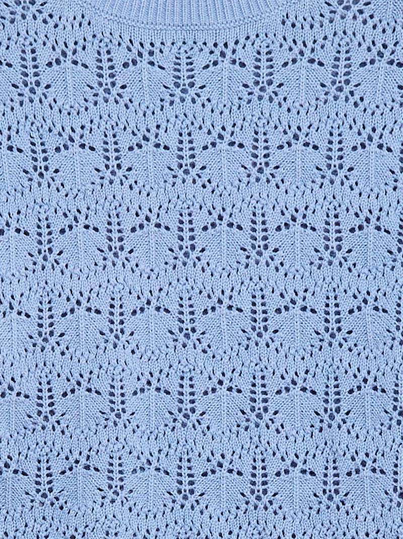 Camisola em malha rendada Azul - Kiabi