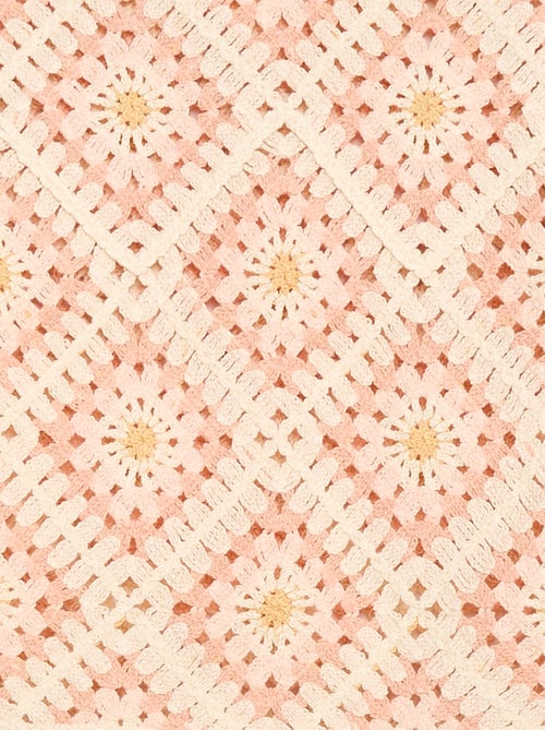 Camisola em malha rendada com bordados de flores - Kiabi