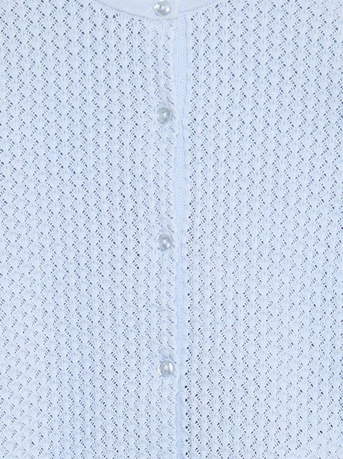 Camisola em malha rendada com gola redonda - Kiabi