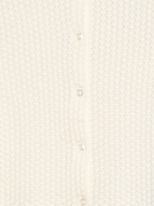 Camisola em malha rendada com gola redonda - Kiabi