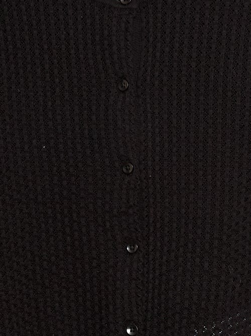 Camisola em malha rendada com gola redonda - Kiabi