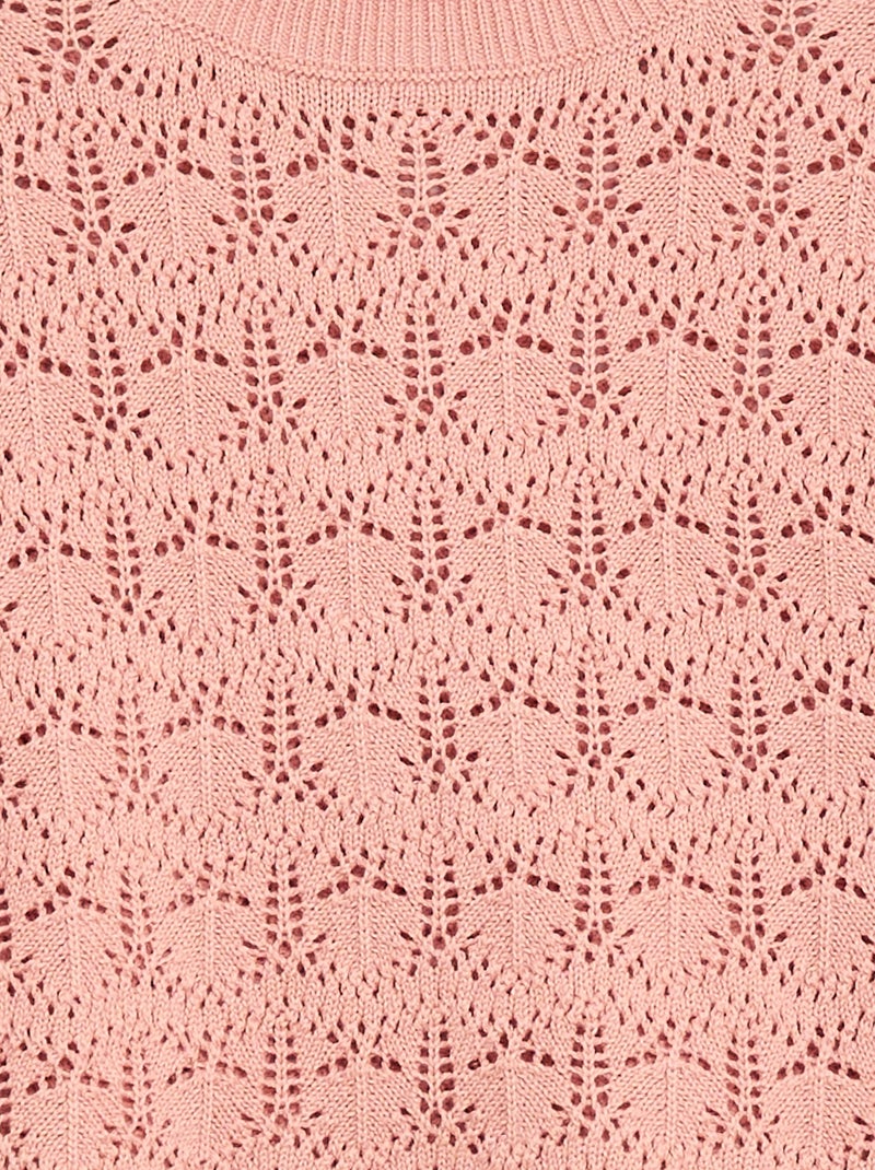 Camisola em malha rendada Rosa - Kiabi