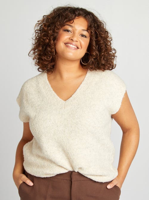 Camisola em malha sem mangas - Kiabi