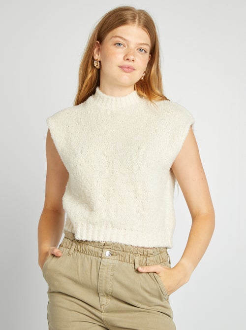 Camisola em malha sem mangas - Kiabi