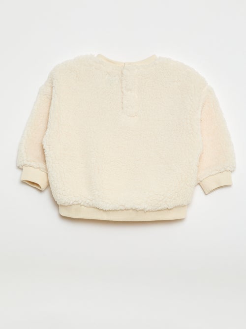 Camisola em malha sherpa com padrão - Kiabi