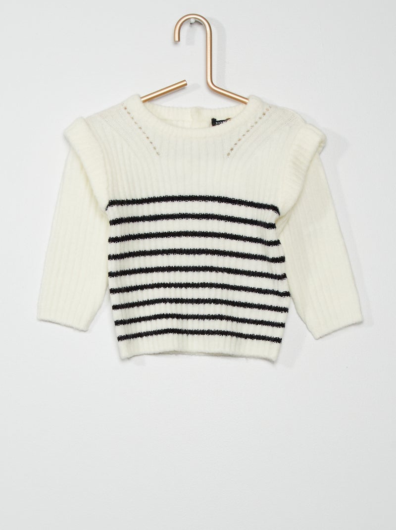 Camisola em malha suave BRANCO - Kiabi