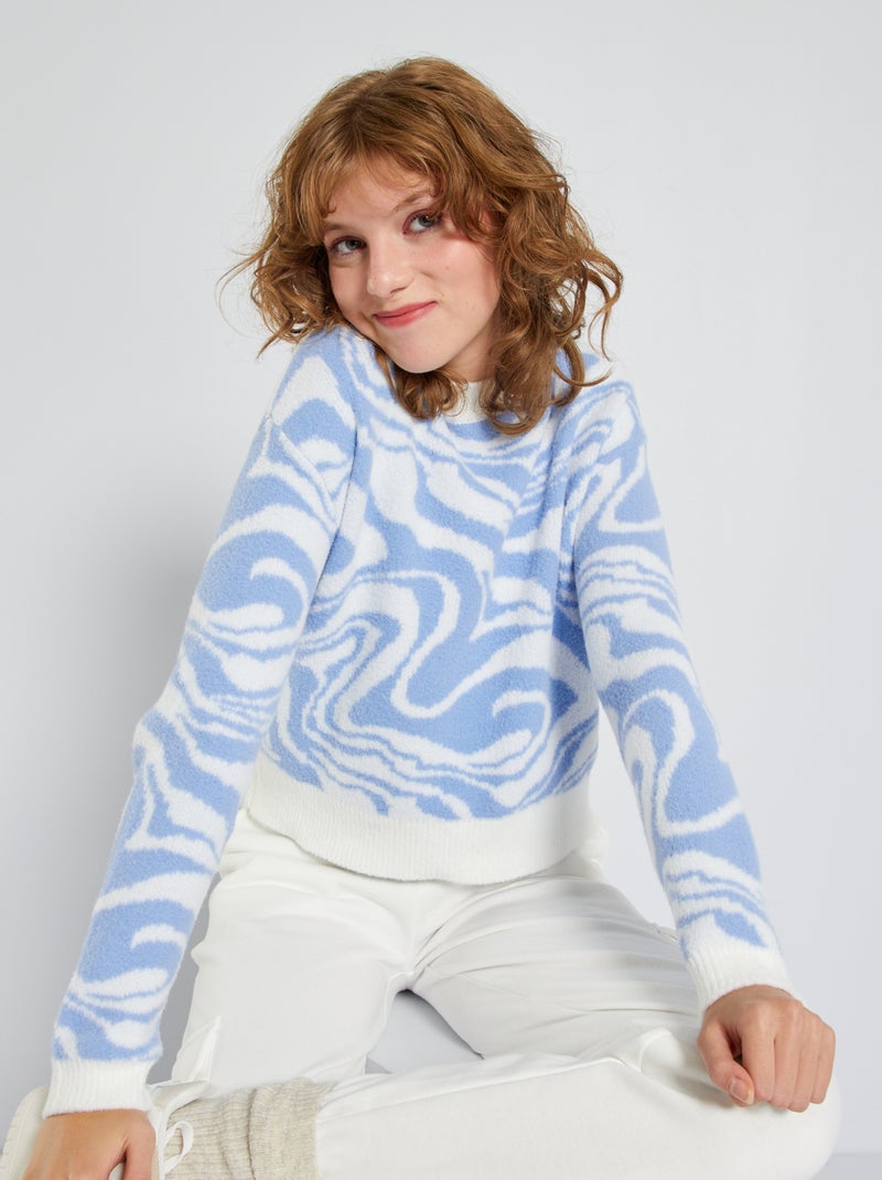 Camisola em malha suave com estampado mármore VIOLETA - Kiabi