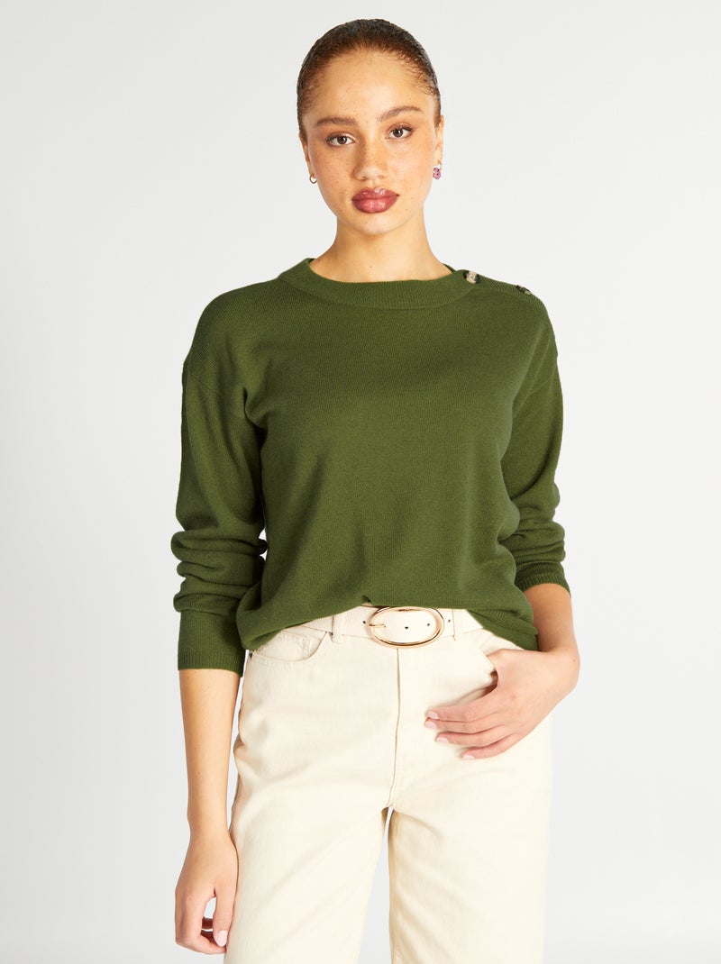Camisola em malha suave 'JDY' CAQUI - Kiabi