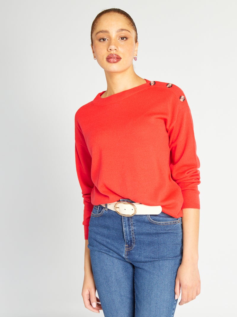 Camisola em malha suave 'JDY' Rosa - Kiabi