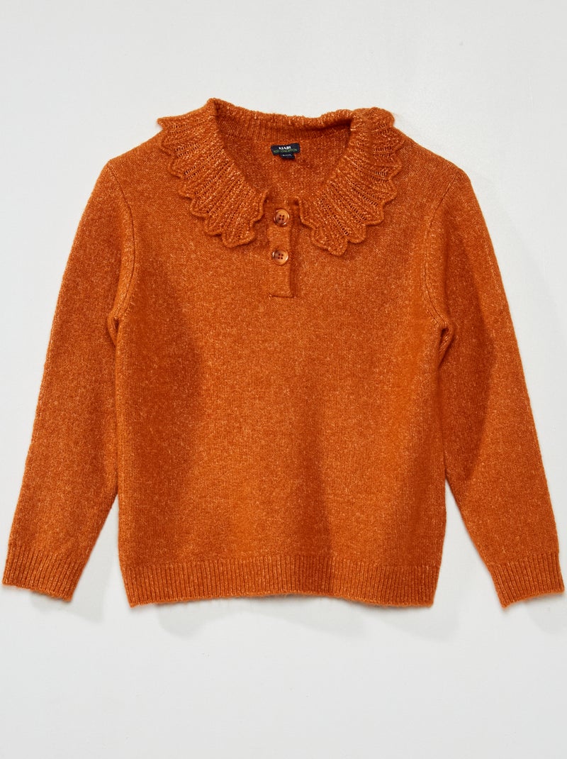 Camisola em malha suave Marrom - Kiabi