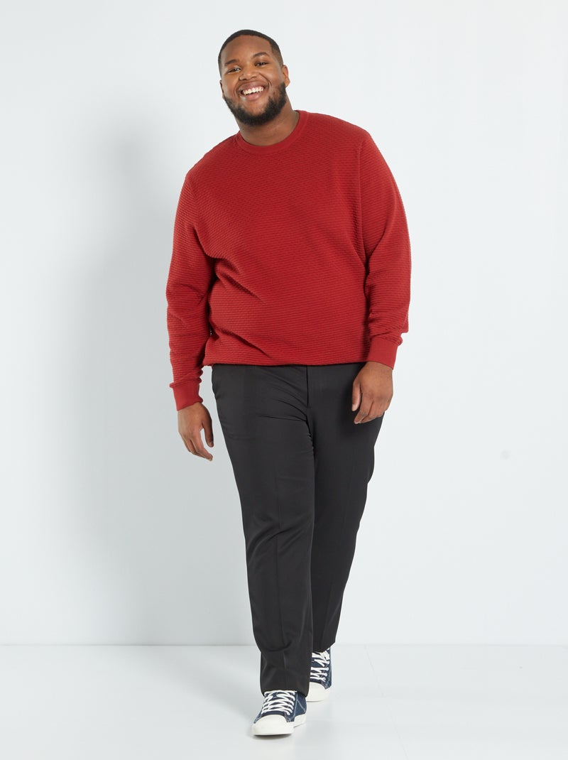 Camisola em malha texturada VERMELHO - Kiabi