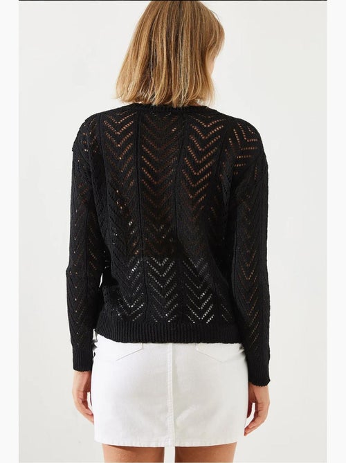 Camisola em malha texturizada com decote em v lucci - Kiabi Camisola em malha texturizada com decote em v lucci - Kiabi