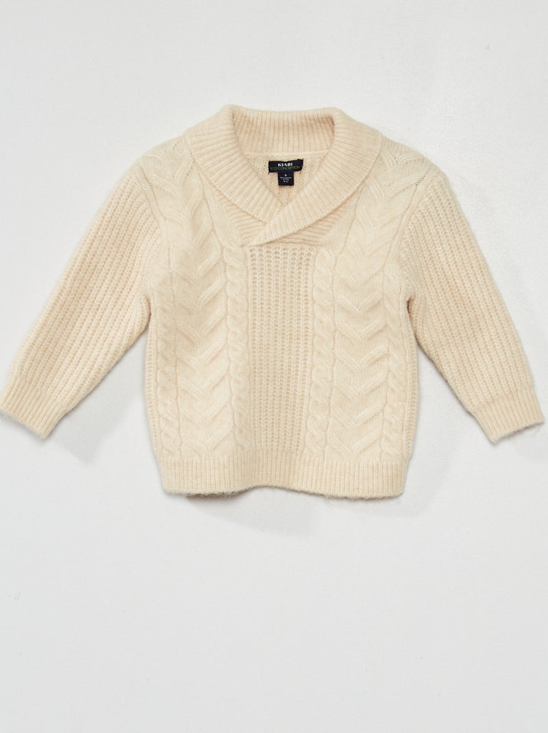 Camisola em malha torcida BEIGE - Kiabi