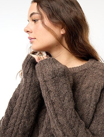 Camisola em malha torcida