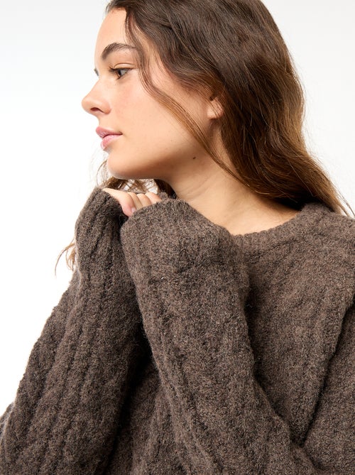 Camisola em malha torcida - Kiabi