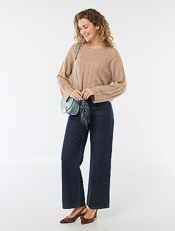 Camisola em malha torcida