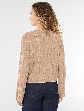 Camisola em malha torcida