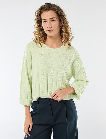 Camisola em malha torcida