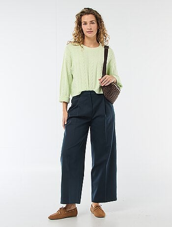 Camisola em malha torcida