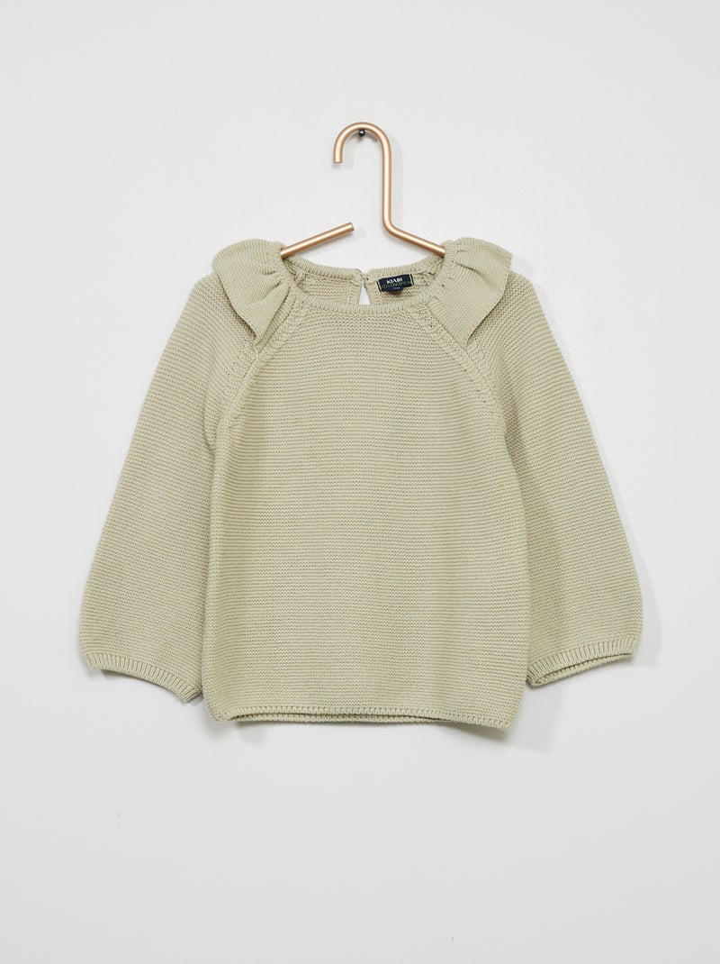 Camisola em malha tricô CINZA - Kiabi