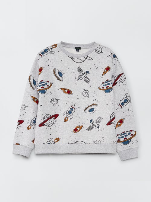 Camisola em moletão com estampado fantasia - Kiabi