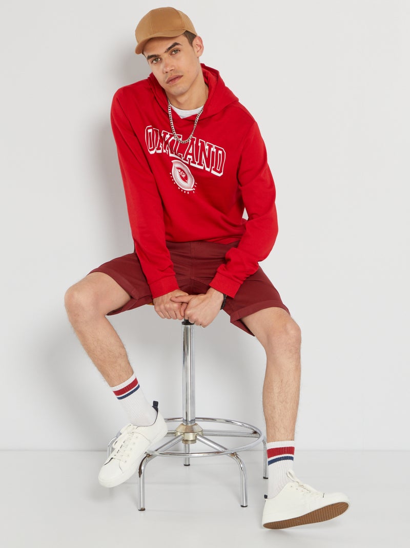 Camisola em moletão com estampado fantasia VERMELHO - Kiabi