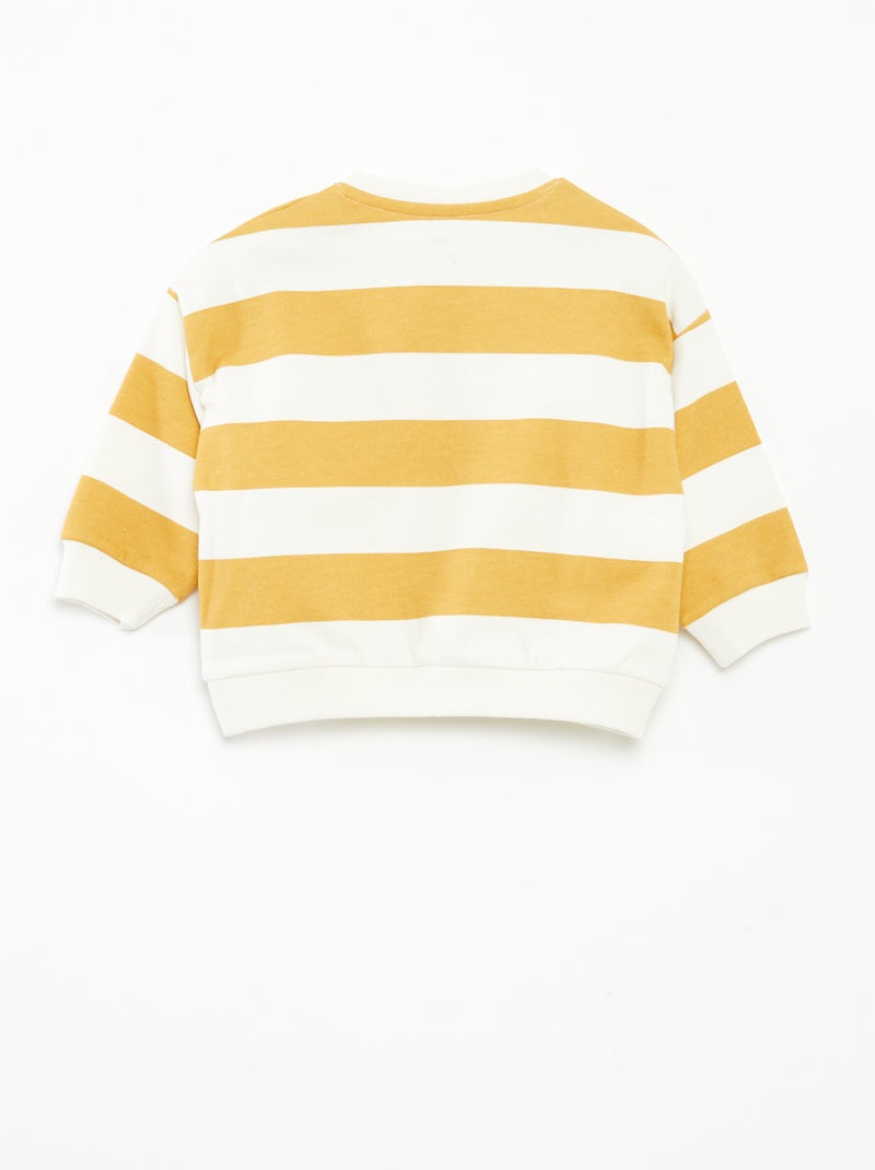 Camisola em moletão não cardado Amarelo - Kiabi