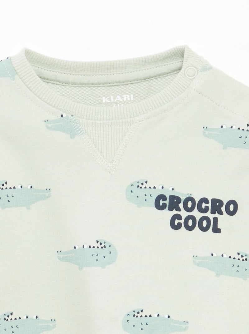 Camisola em moletão não cardado Azul - Kiabi