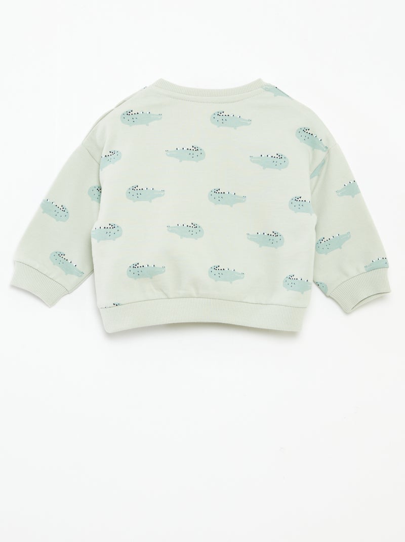 Camisola em moletão não cardado Azul - Kiabi