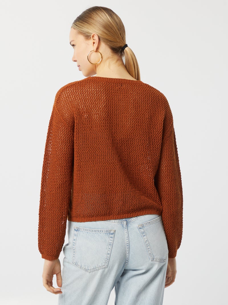 Camisola em rede LARANJA - Kiabi