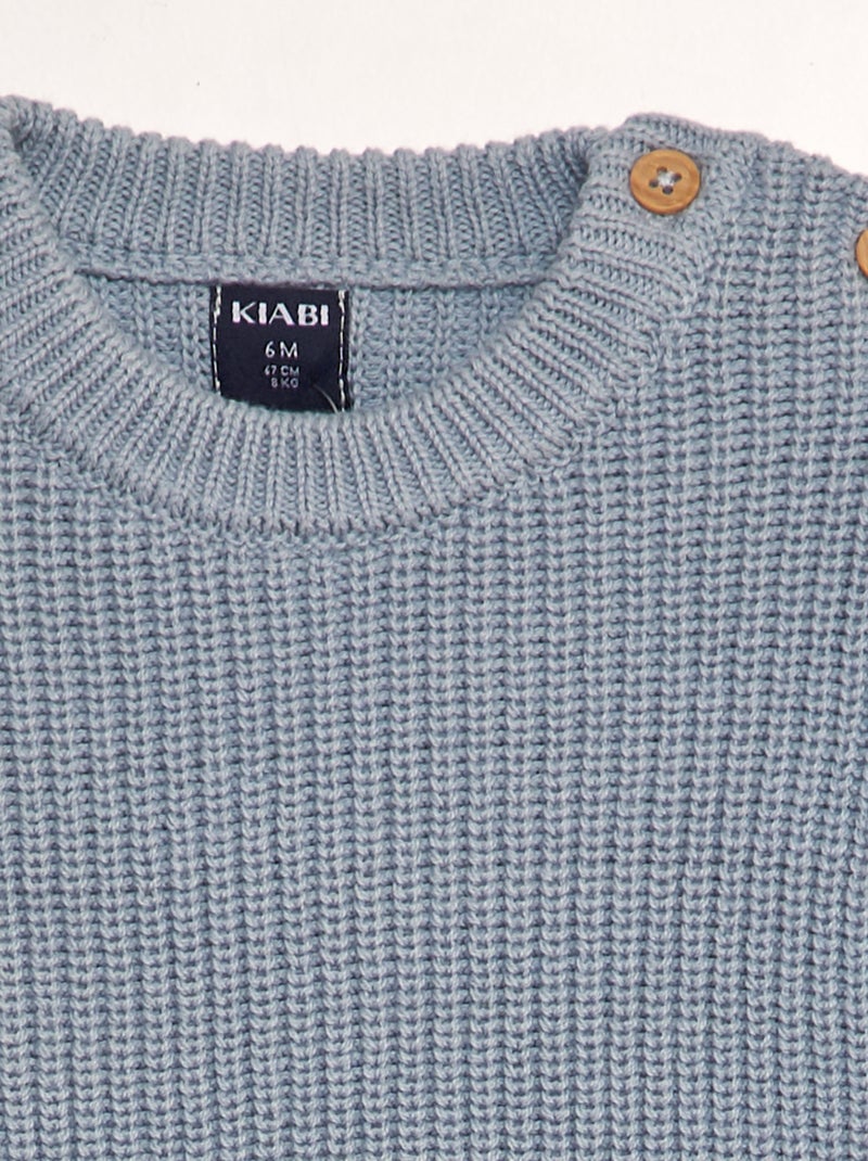 Camisola em tricô AZUL - Kiabi