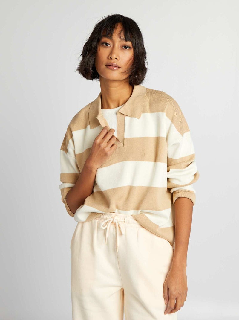 Camisola em tricô BRANCO - Kiabi