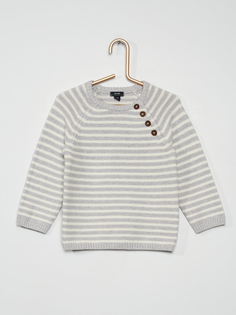 Camisola em tricô CINZA - Kiabi