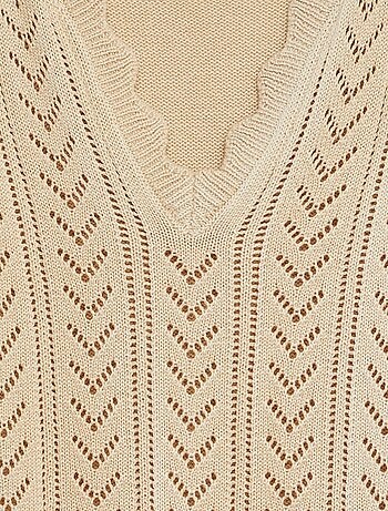 Camisola em tricô de manga curta e decote em bico 'JDY'