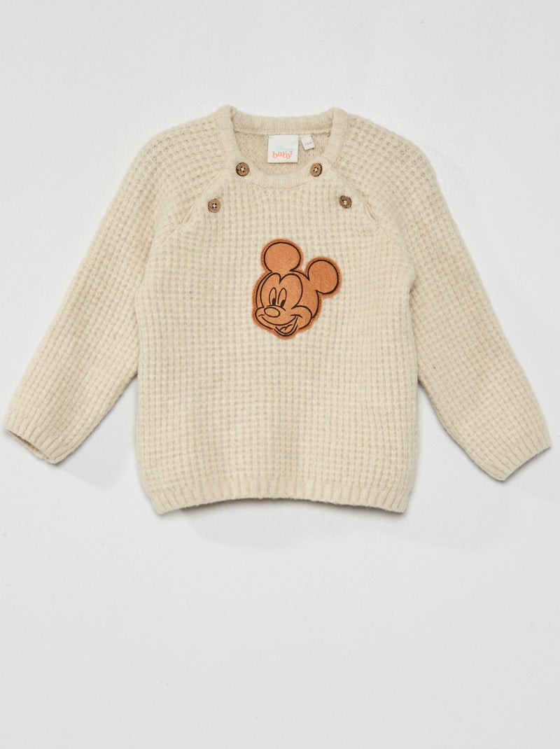 Camisola em tricô 'Mickey' BEGE - Kiabi