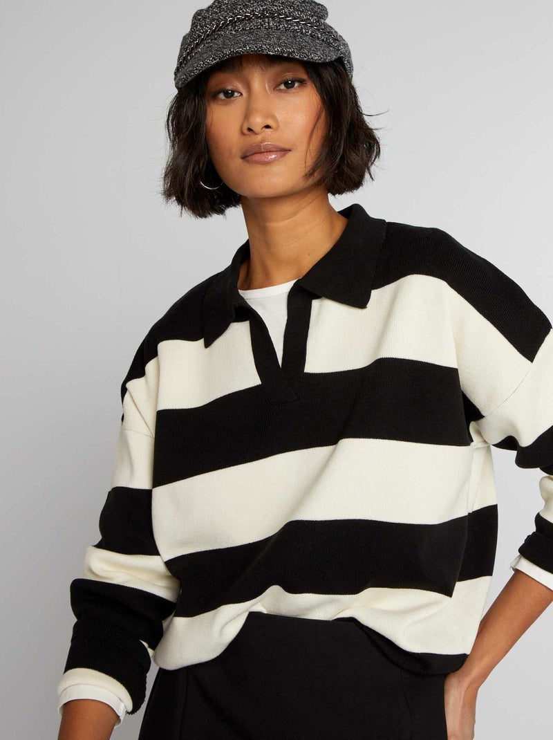 Camisola em tricô PRETO - Kiabi