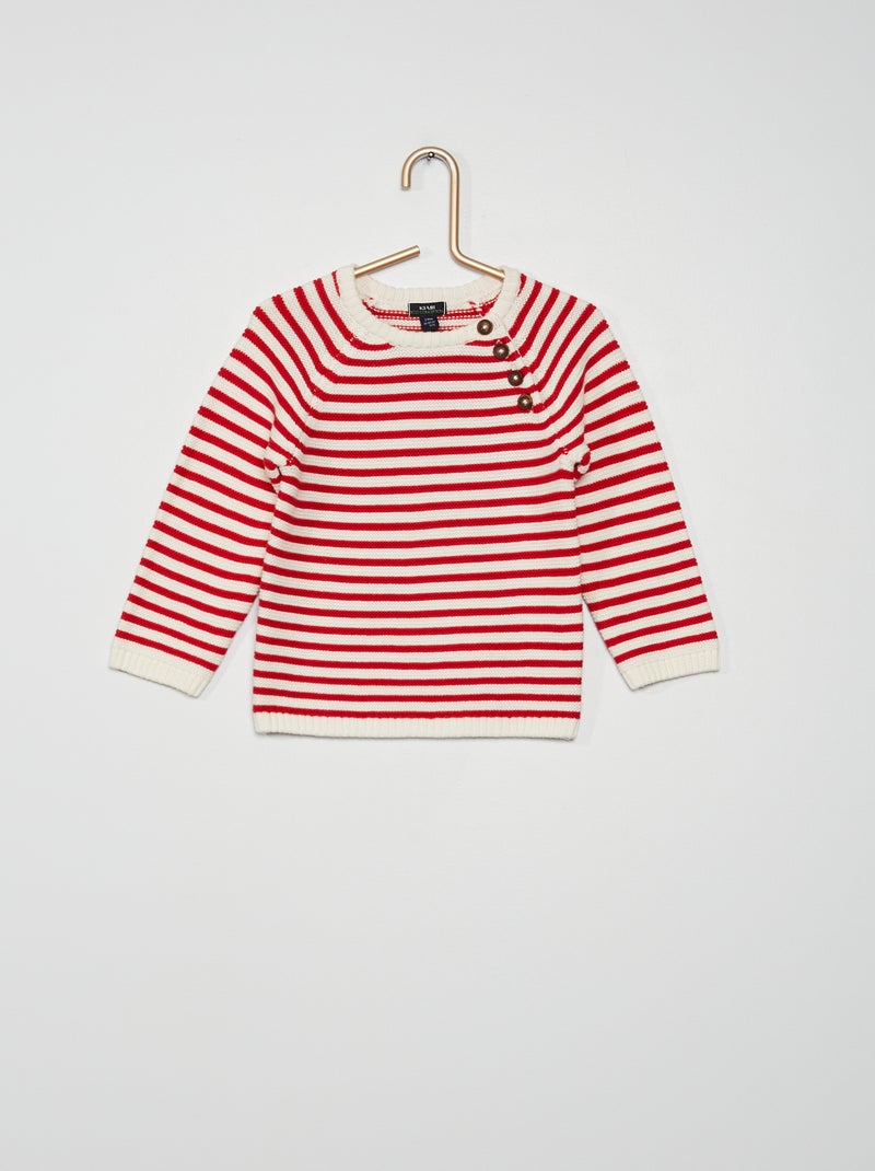 Camisola em tricô VERMELHO - Kiabi