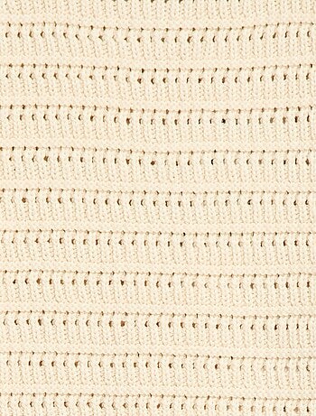 Camisola em tricot com ponto fantasia