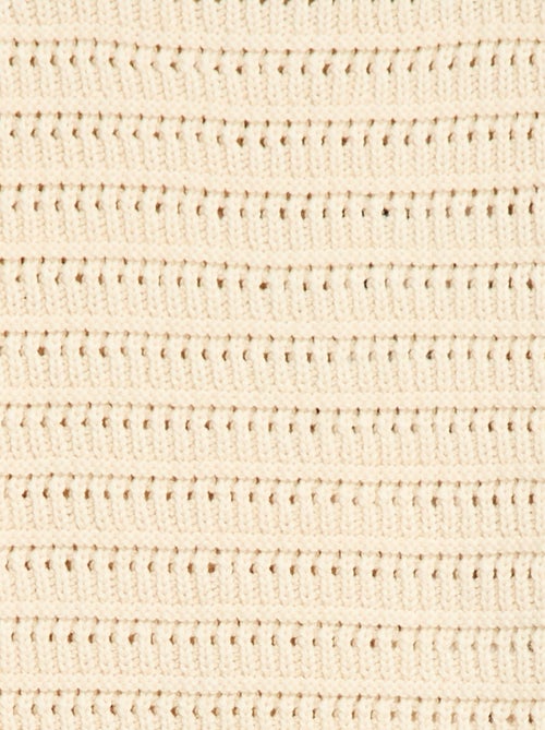 Camisola em tricot com ponto fantasia - Kiabi