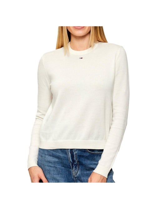 Camisola Essencial Tommy Hilfiger Cru para Mulher - Kiabi Camisola Essencial Tommy Hilfiger Cru para Mulher - Kiabi